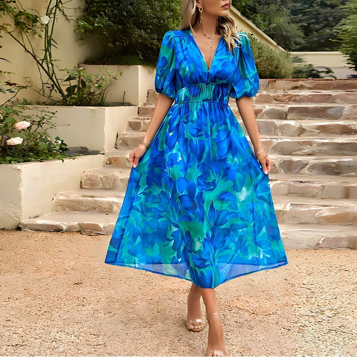 ANNELIE™ – Daydream Floral Midi Dress - Maison Léa &amp; Lou