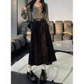 ESTELLE™ – Classic Belt Corduroy Midi Skirt - Maison Léa & Lou