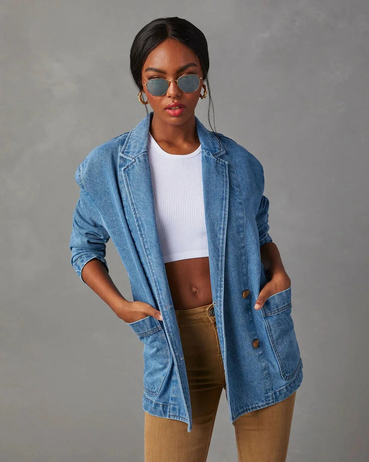 Mette™ | Denim Blazer - Maison Léa &amp; Lou