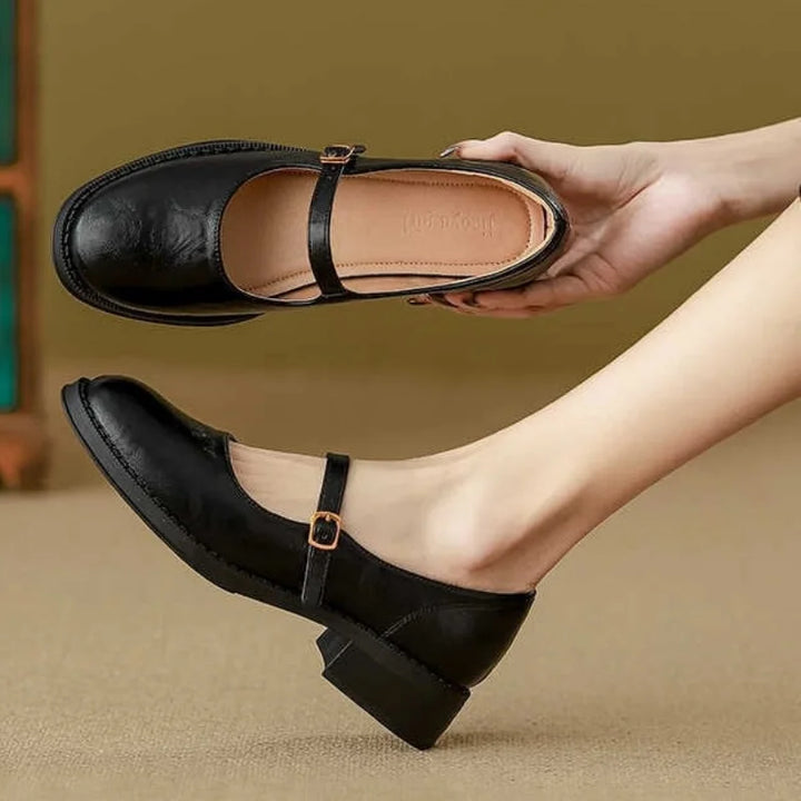 Alicia™ | Classic Leather Mary Janes - Maison Léa &amp; Lou