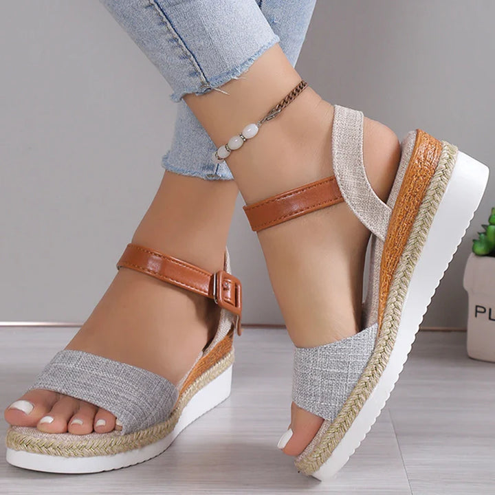 CHARLENE™ – Relaxed Style Wedge Sandals - Maison Léa &amp; Lou