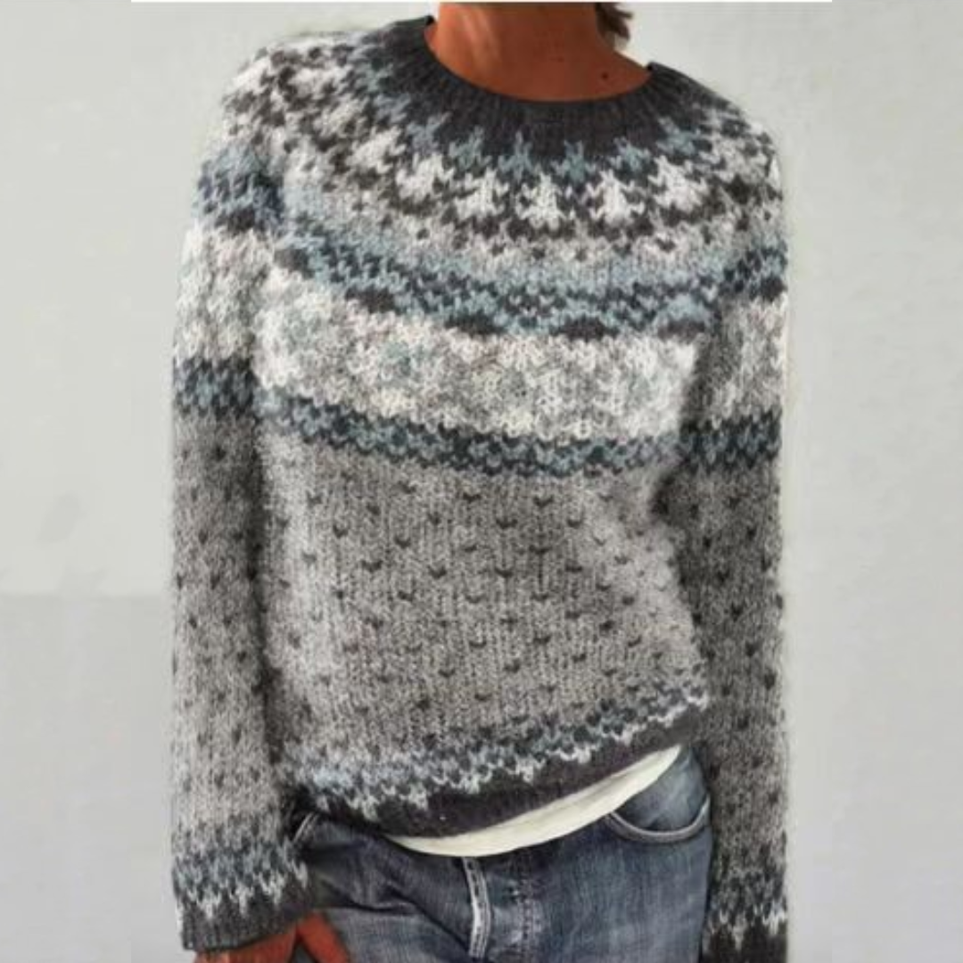 Clara - Retro Scandinavian knitted sweater - Maison Léa & Lou