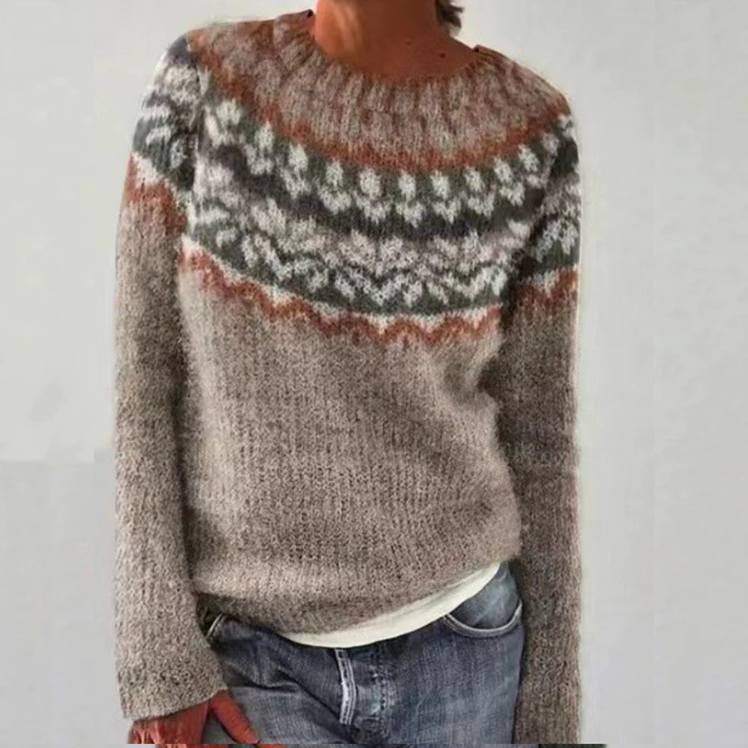 Debbie - Retro Scandinavian knitted sweater - Maison Léa & Lou