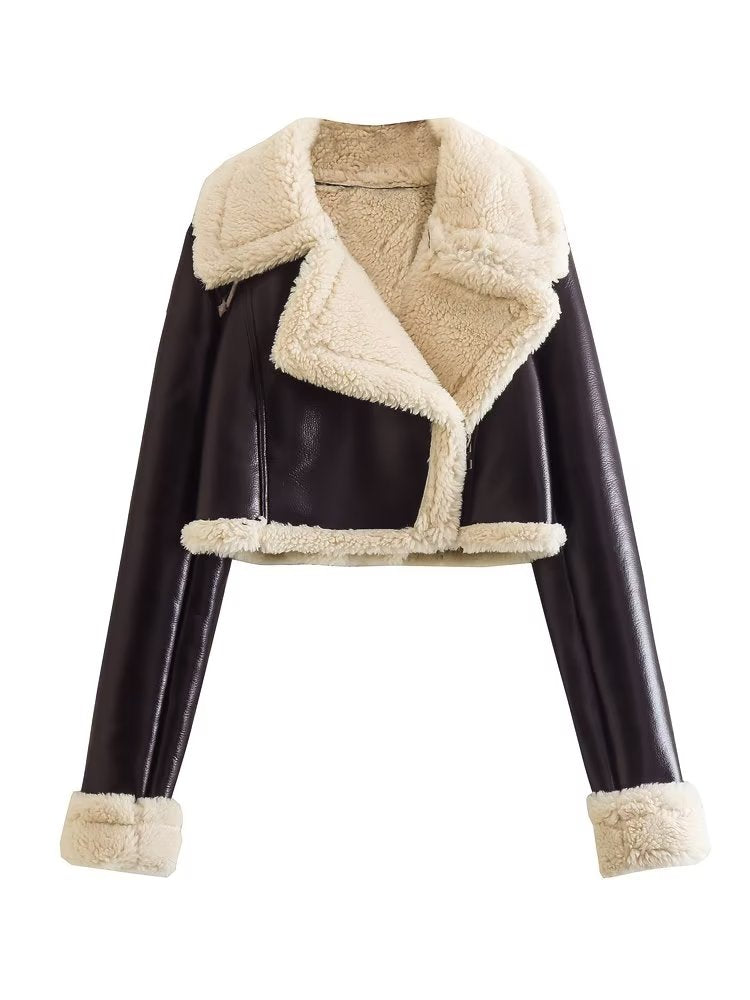 Liv | Cropped Shearling coat - Maison Léa &amp; Lou