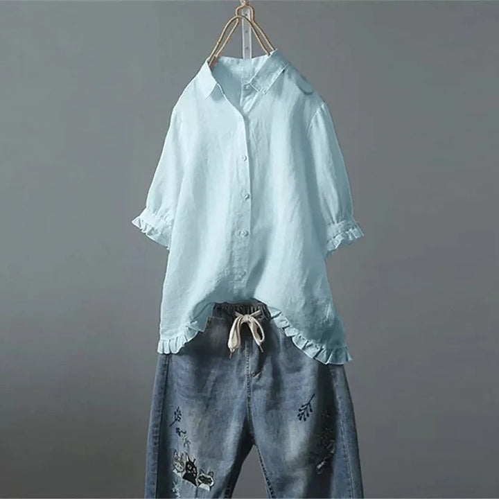 Lene™ | Elegant Bomuldsbluse - Maison Léa &amp; Lou