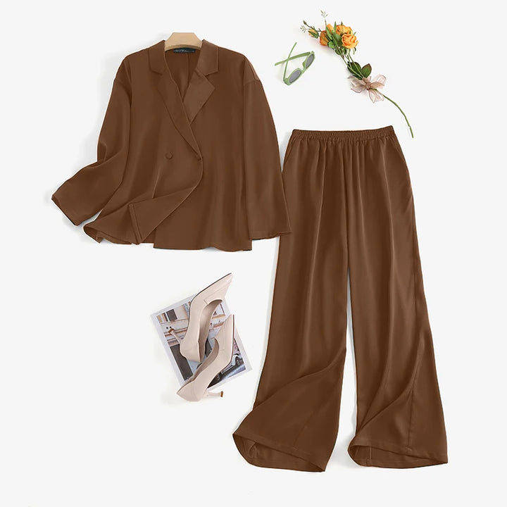 Tove™ | Stilfuldt Sæt i Silke-look - Maison Léa &amp; Lou