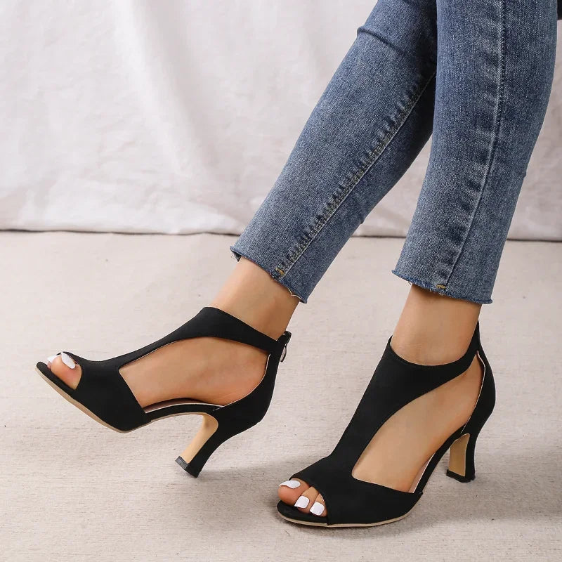 ALANA™ – Sleek Open-Side Heels - Maison Léa & Lou