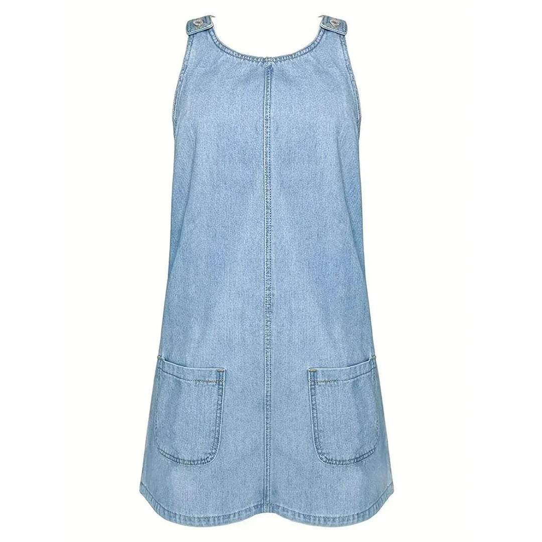 Saylor | Relaxed Denim-Look Dress - Maison Léa &amp; Lou