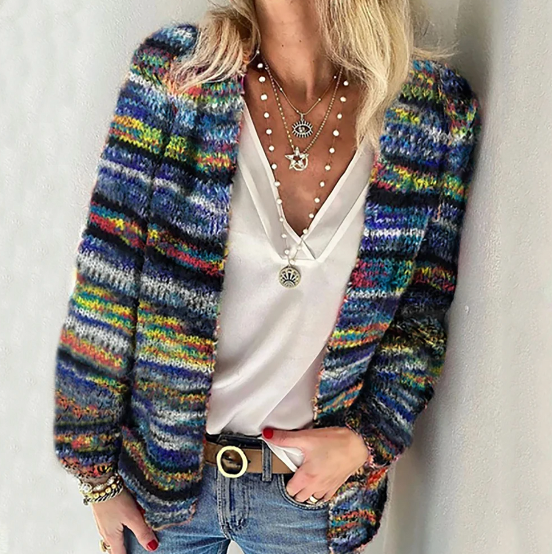 VivaColor™ | Multicolor Knit Cardigan - Maison Léa & Lou