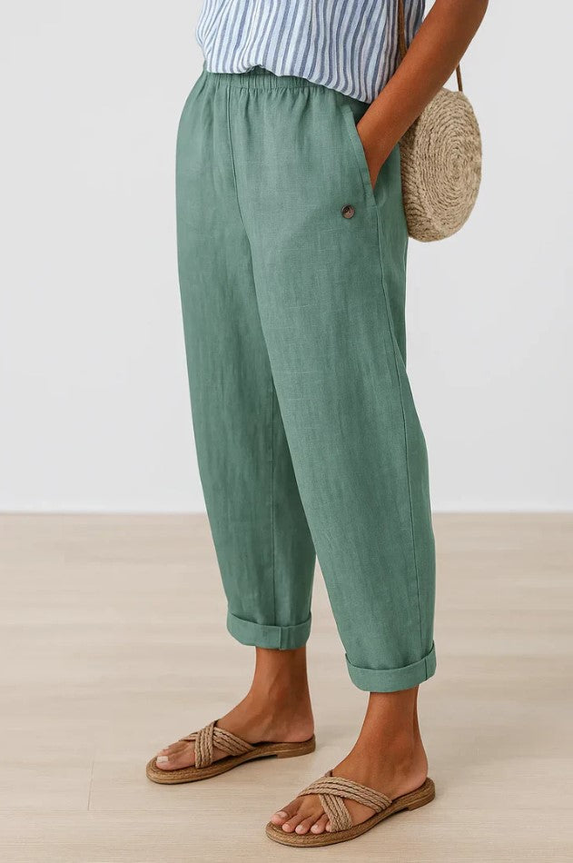 Romina™ Timeless Linen-look Trousers - Maison Léa &amp; Lou