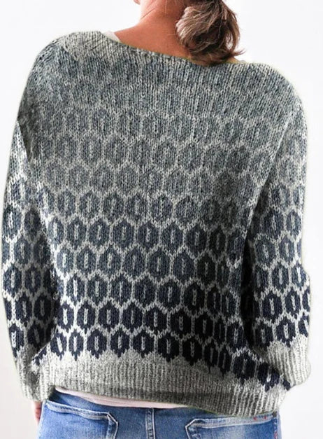 Sanya - Retro Scandinavian knitted sweater - Maison Léa &amp; Lou