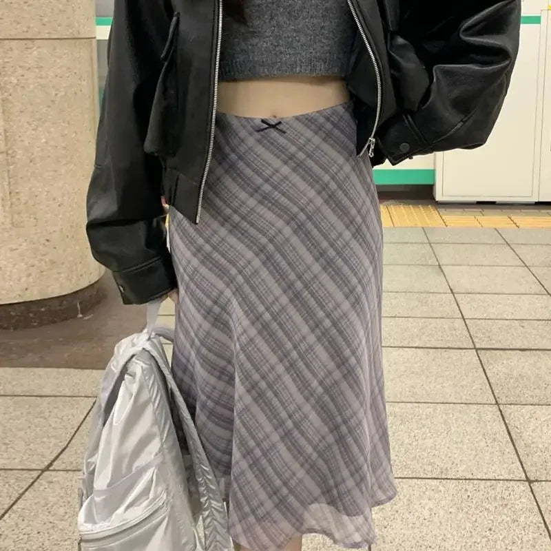 MORIAH™ – Classic Plaid Midi Skirt - Maison Léa &amp; Lou