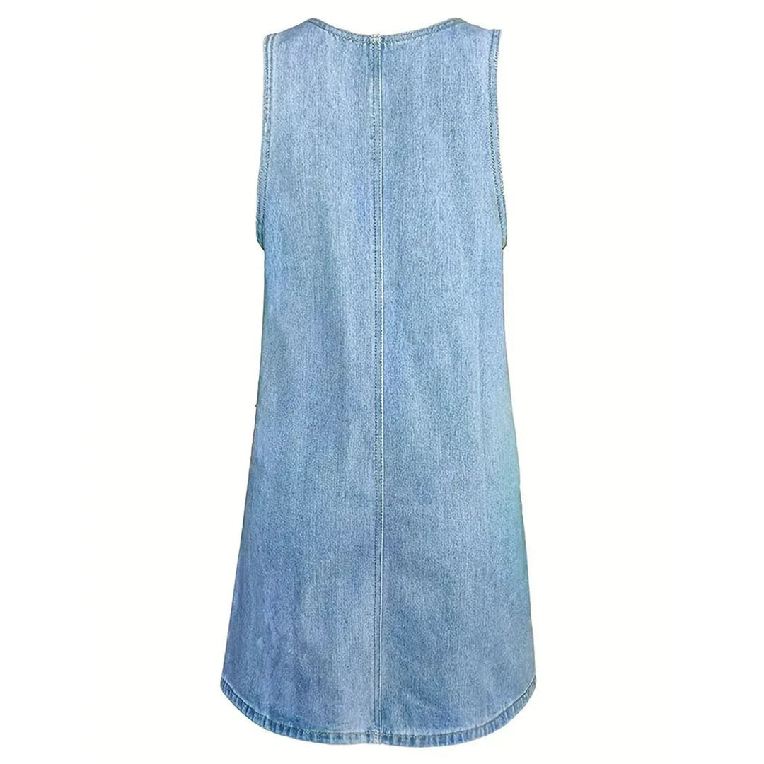 Saylor | Relaxed Denim-Look Dress - Maison Léa &amp; Lou