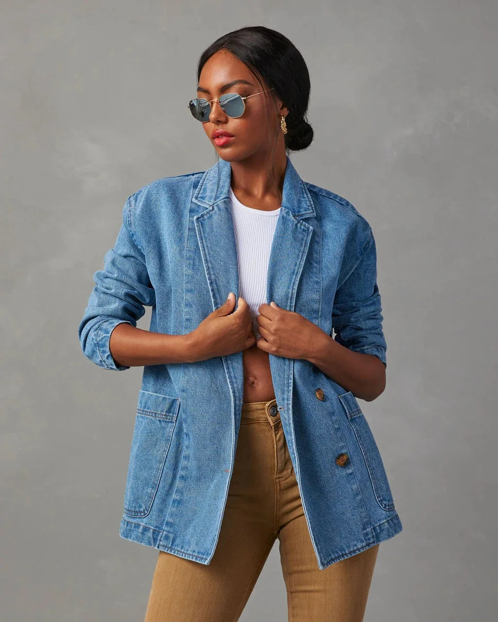 Mette™ | Denim Blazer - Maison Léa &amp; Lou