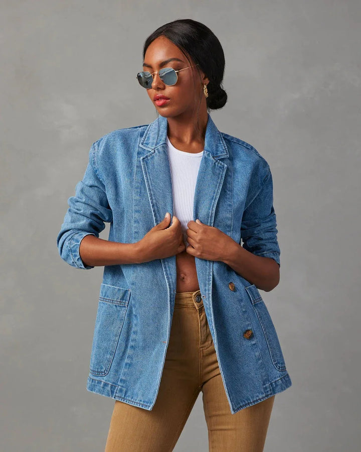 Mette™ | Denim Blazer - Maison Léa &amp; Lou