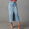 Denise™ | Classic High-Waist Denim Skirt - Maison Léa & Lou
