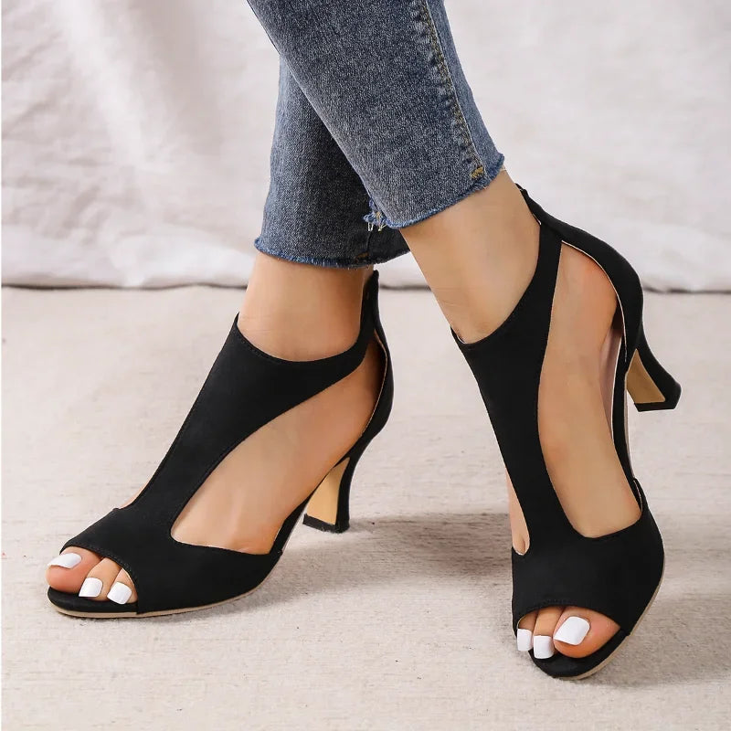ALANA™ – Sleek Open-Side Heels - Maison Léa & Lou
