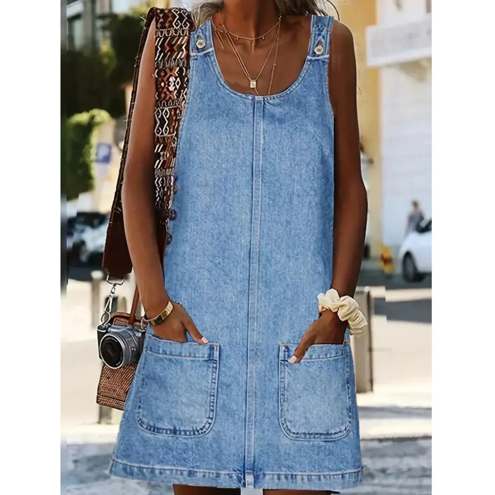 Saylor | Relaxed Denim-Look Dress - Maison Léa & Lou