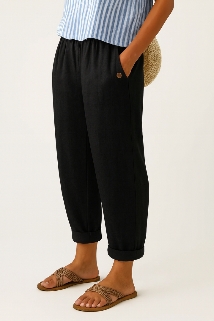 Romina™ Timeless Linen-look Trousers - Maison Léa &amp; Lou