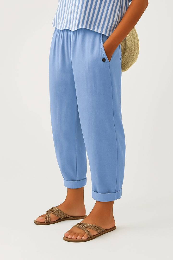 Romina™ Timeless Linen-look Trousers - Maison Léa &amp; Lou