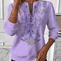 Esmeralda™ | Elegant Zip-Front Embroidered Sweater - Maison Léa & Lou