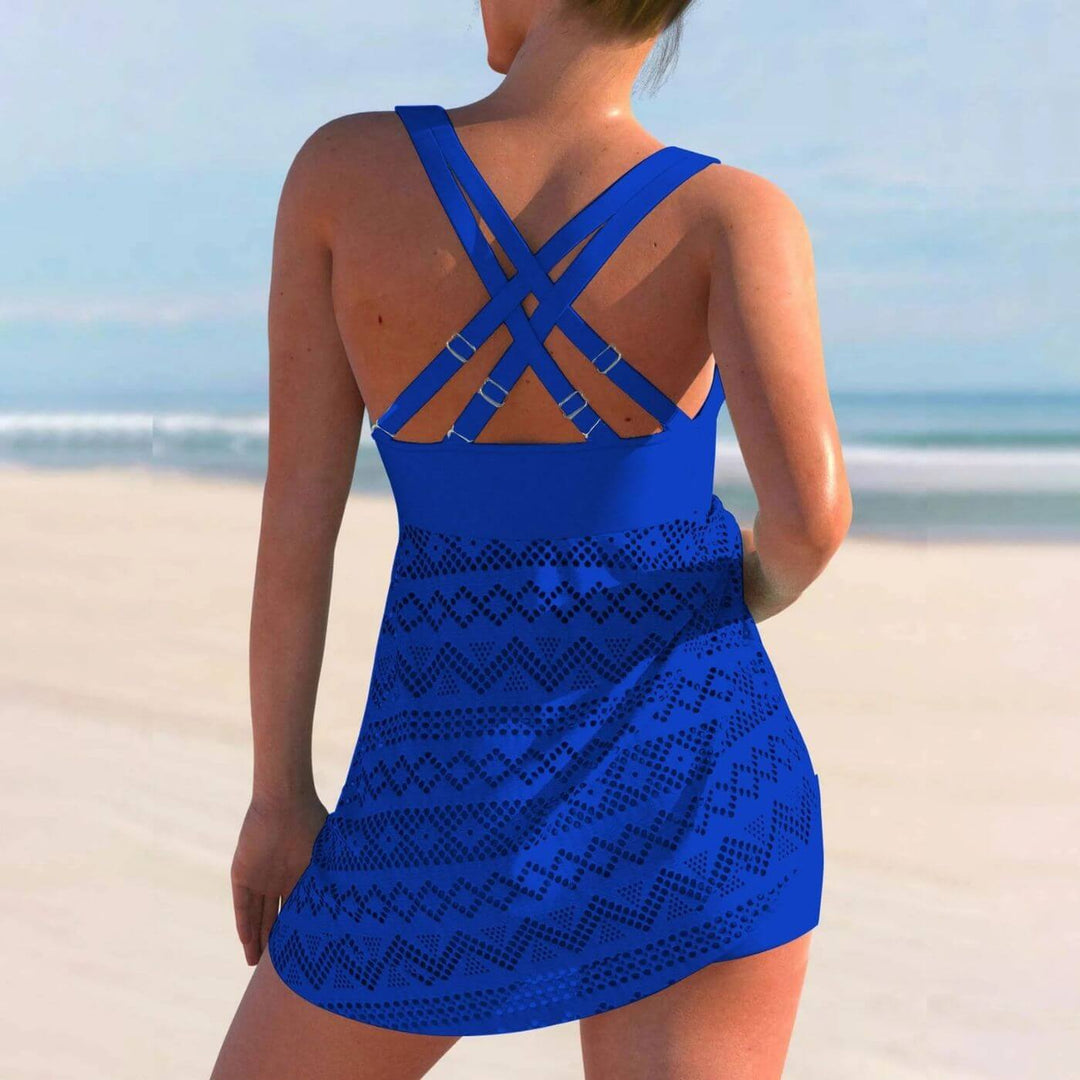 Grace™ | Ruched Tankini Swim Dress - Maison Léa &amp; Lou