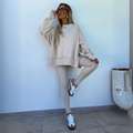 CLARIS™ - Casual Long Sleeve Sweatshirt and Pants Set - Maison Léa & Lou