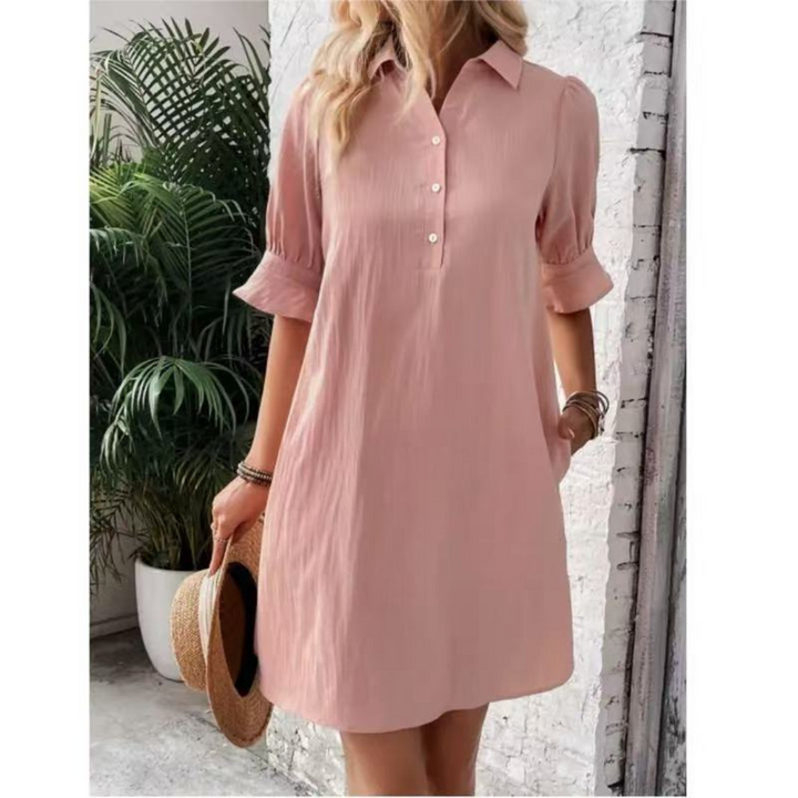 FRANCHESCA™ - Casual Button Down Shirt Dress - Maison Léa &amp; Lou