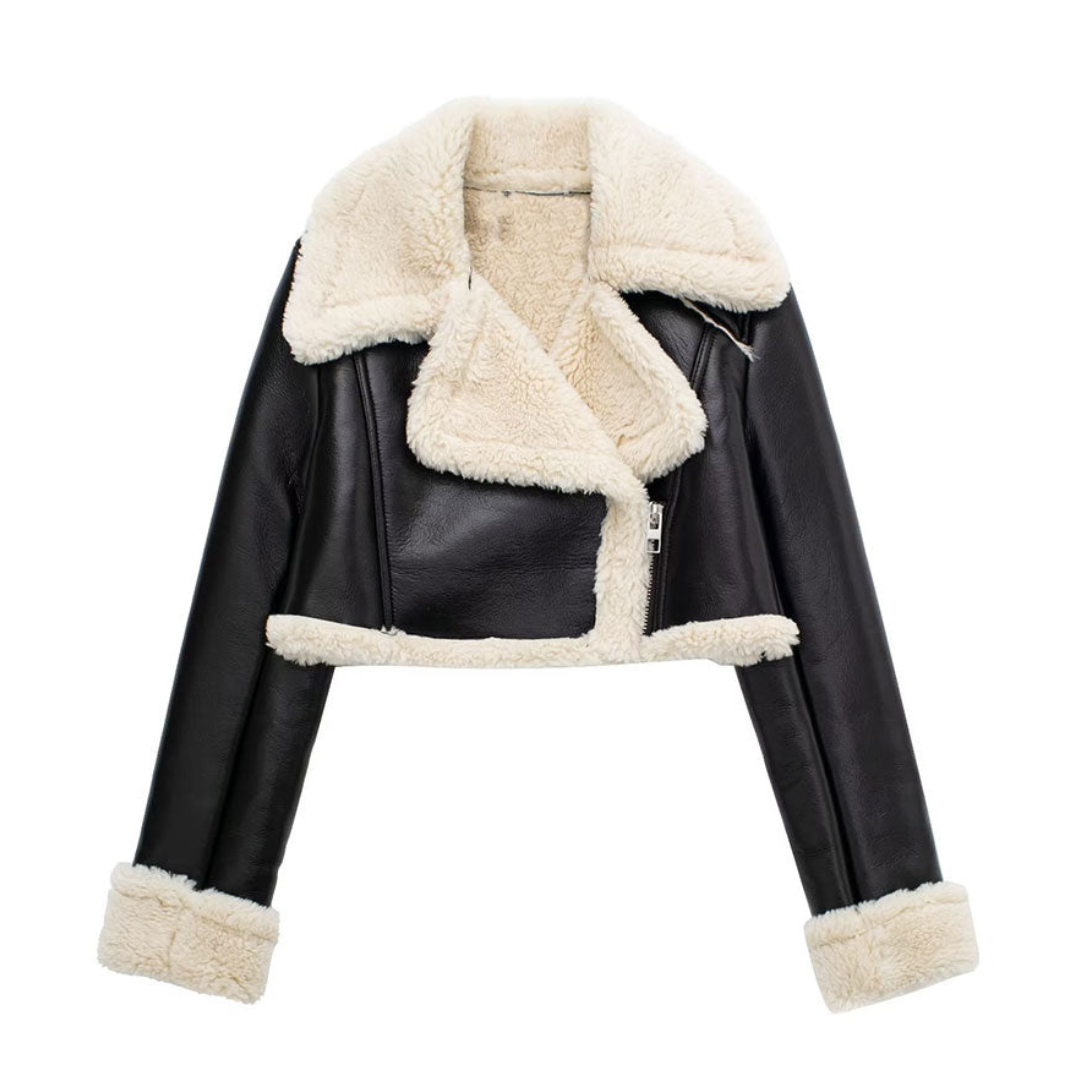 Liv | Cropped Shearling coat - Maison Léa & Lou