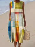 Eve | Geometric Midi Dress - Maison Léa & Lou