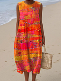 Faye| Sunset Midi Dress - Maison Léa & Lou