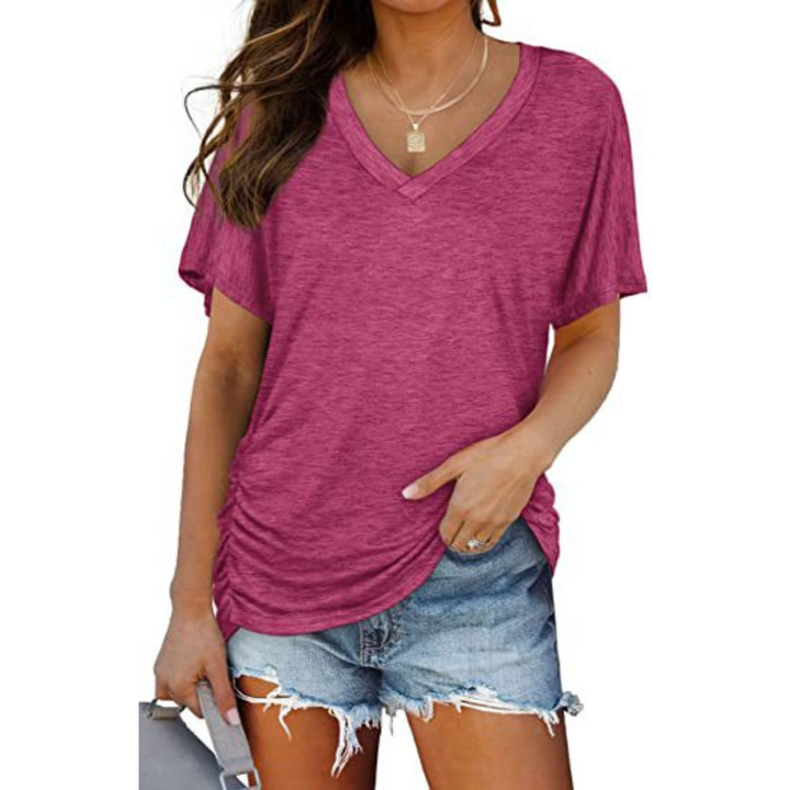 EILY™ - Classic V-Neck Loose Fit Shirt - Maison Léa &amp; Lou