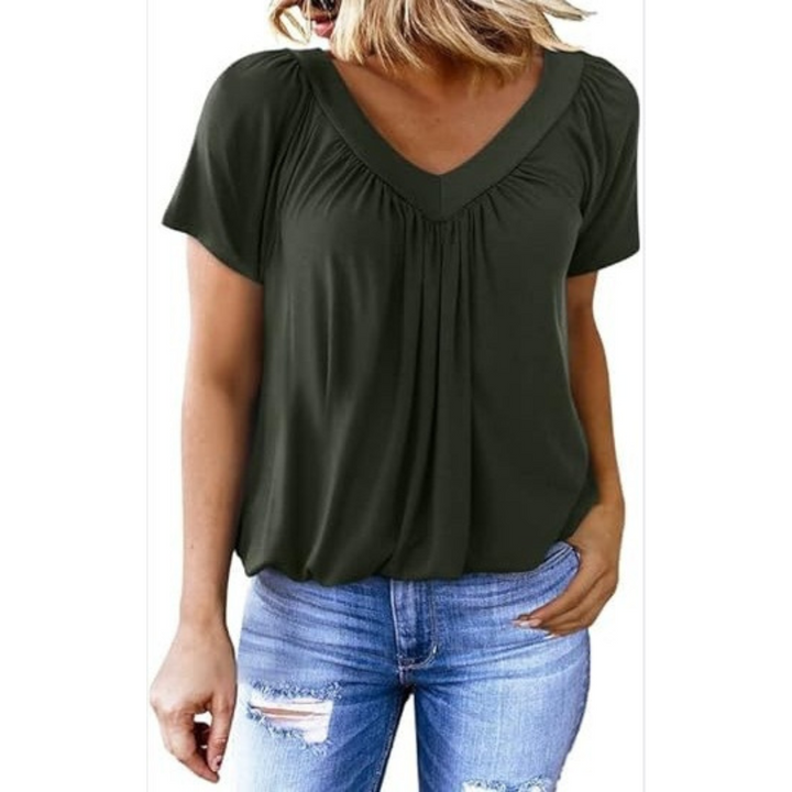 KATHLEEN™ - Casual V-Neck Top - Maison Léa &amp; Lou