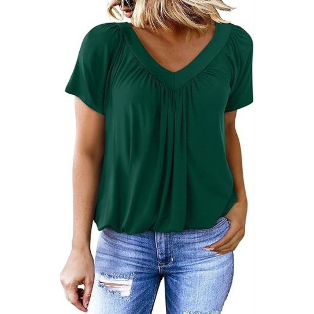 KATHLEEN™ - Casual V-Neck Top - Maison Léa &amp; Lou