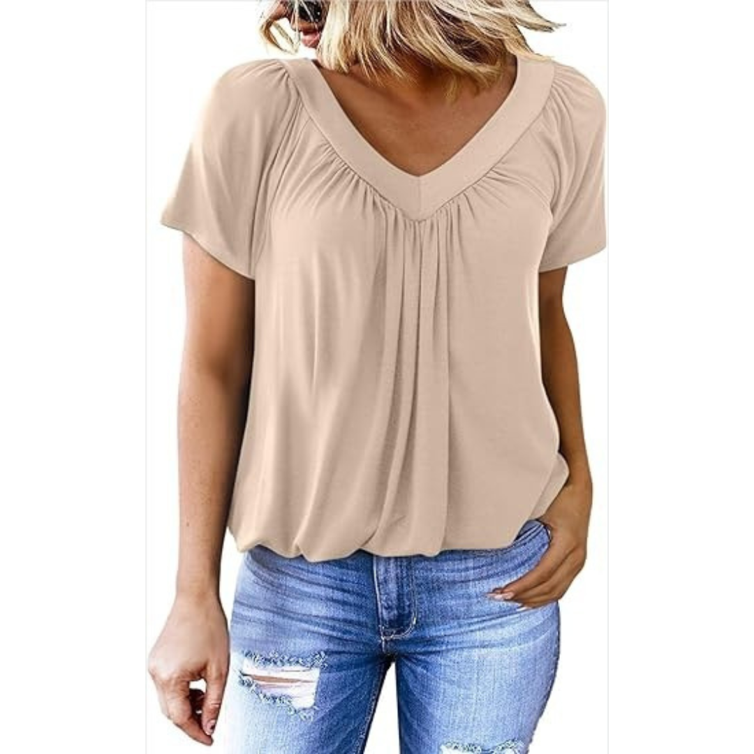 KATHLEEN™ - Casual V-Neck Top - Maison Léa &amp; Lou