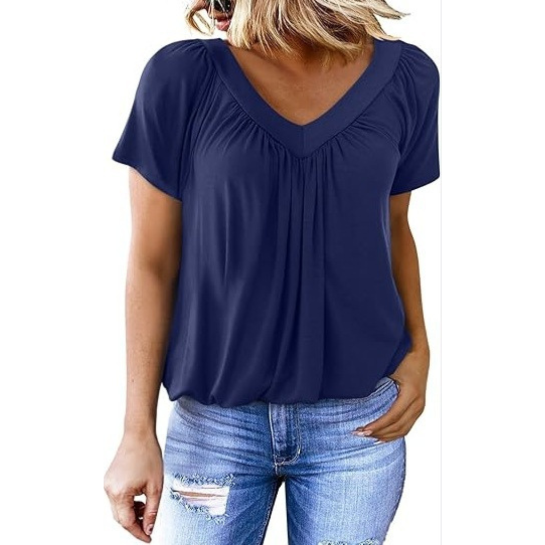 KATHLEEN™ - Casual V-Neck Top - Maison Léa & Lou