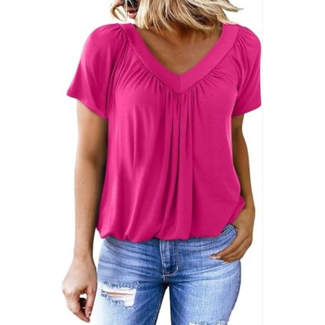 KATHLEEN™ - Casual V-Neck Top - Maison Léa &amp; Lou