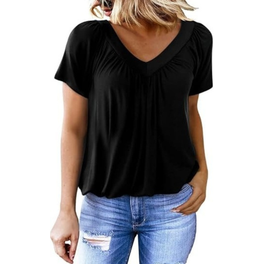 KATHLEEN™ - Casual V-Neck Top - Maison Léa &amp; Lou