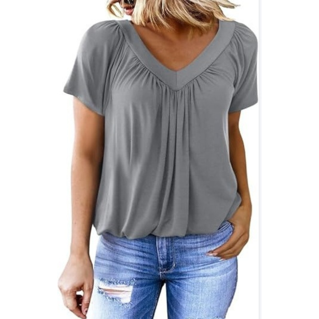 KATHLEEN™ - Casual V-Neck Top - Maison Léa &amp; Lou