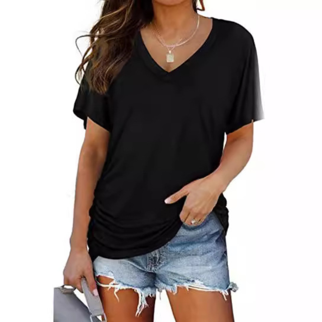 EILY™ - Classic V-Neck Loose Fit Shirt - Maison Léa & Lou