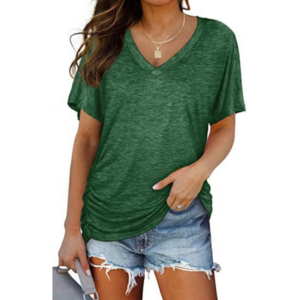 EILY™ - Classic V-Neck Loose Fit Shirt - Maison Léa & Lou