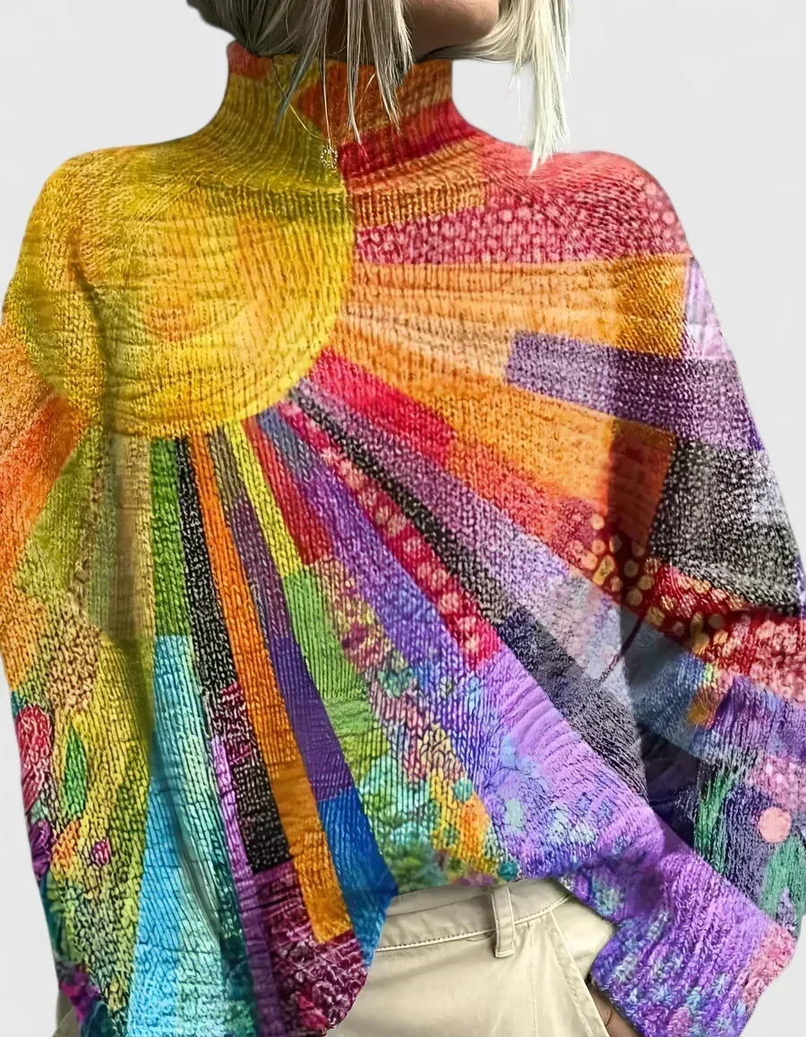 Clara | Artful Roll-Neck Sweater - Maison Léa & Lou