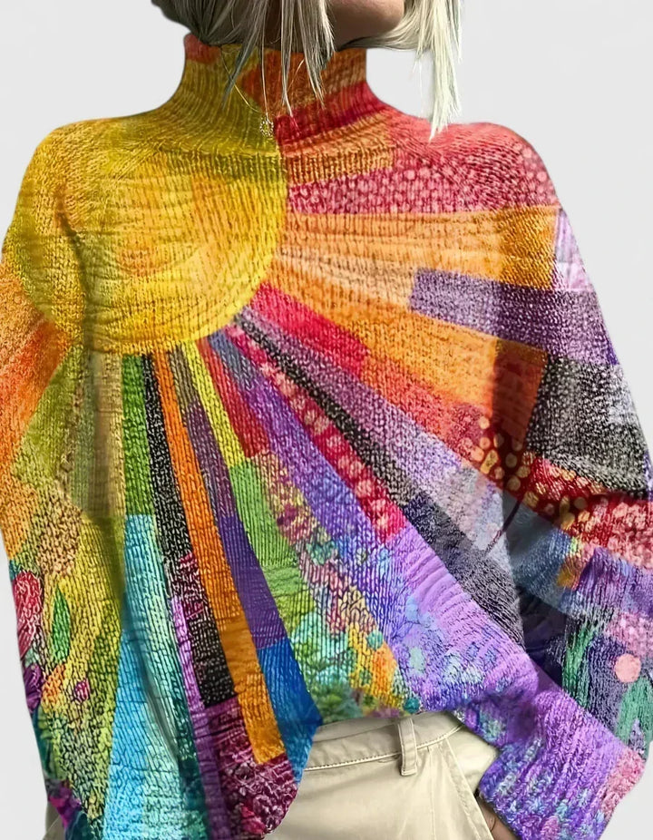 Clara | Artful Roll-Neck Sweater - Maison Léa &amp; Lou