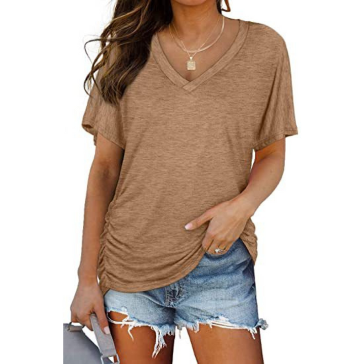 EILY™ - Classic V-Neck Loose Fit Shirt - Maison Léa &amp; Lou