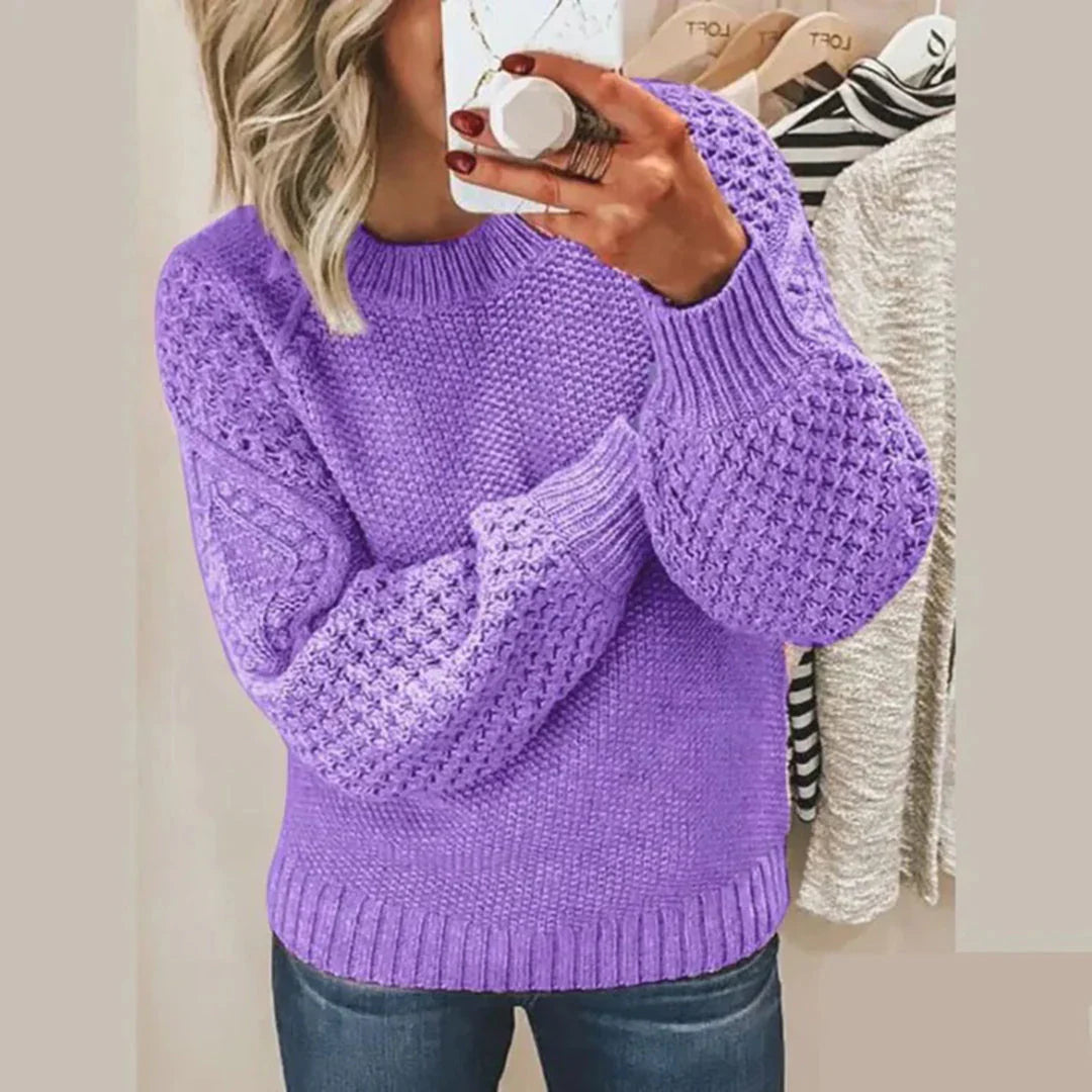 KIKI™ | Knitted Arm Detailed Sweater - Maison Léa &amp; Lou