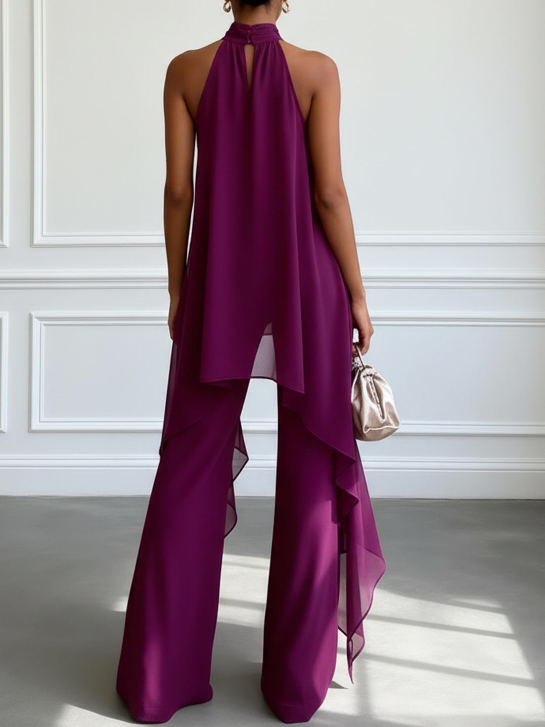 Veda™ | Elegant Halter Set with Flowing Pants - Maison Léa &amp; Lou