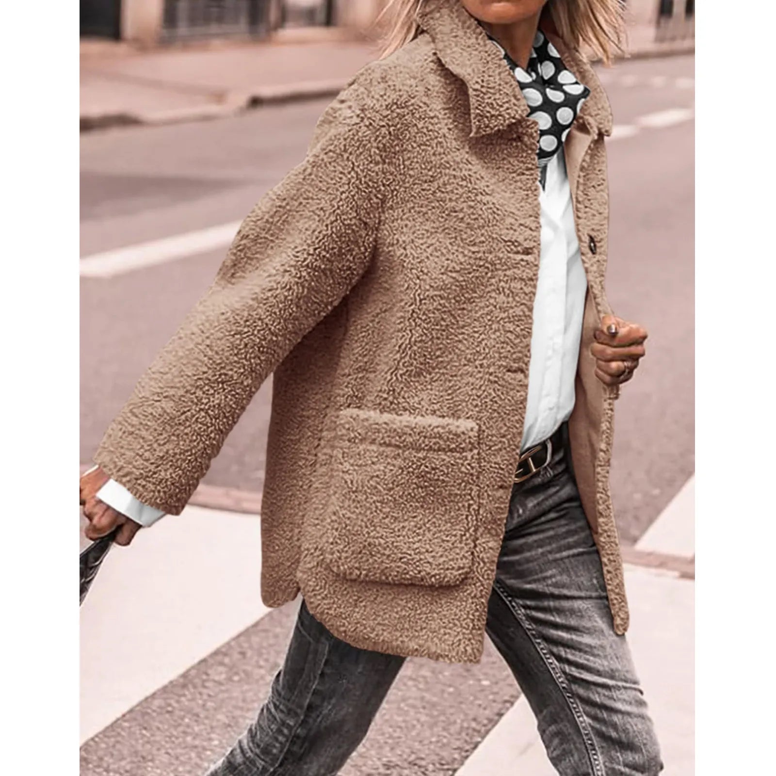 ASTRID™ | Soft Fuzzy Coat - Maison Léa & Lou