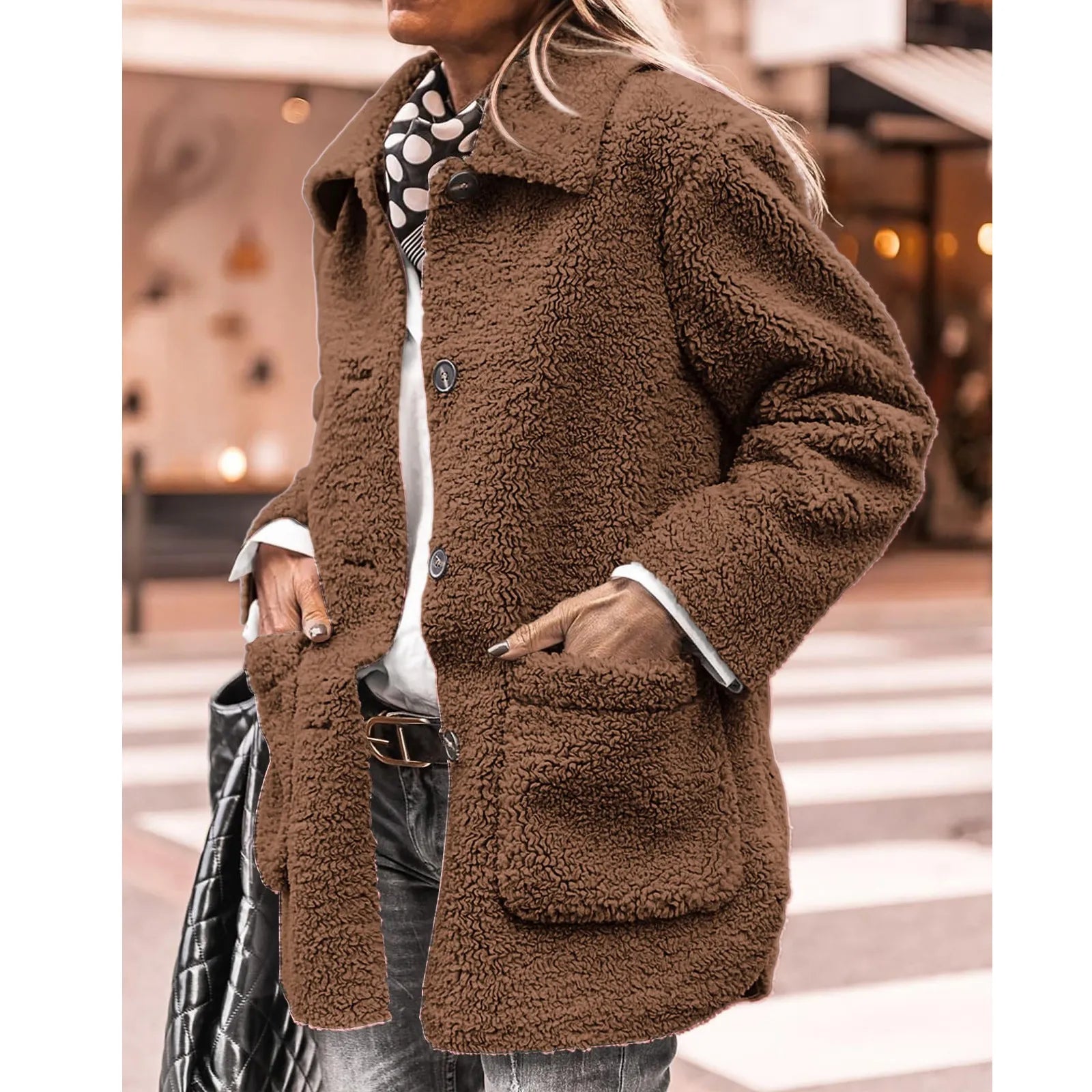 ASTRID™ | Soft Fuzzy Coat - Maison Léa & Lou