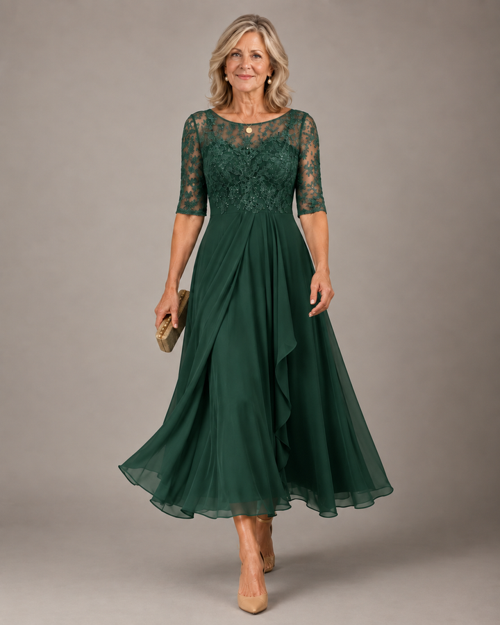 ROSE – THE LACE MIDI DRESS THAT FLATTERS YOUR SILHOUETTE - Maison Léa &amp; Lou