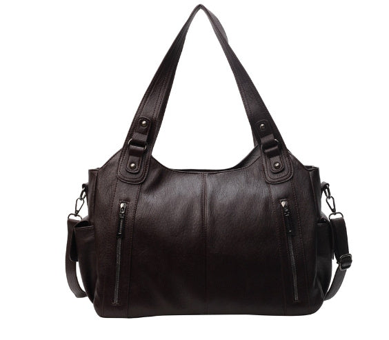 NOEMIE™ - Classic Leather Tote Bag - Maison Léa & Lou